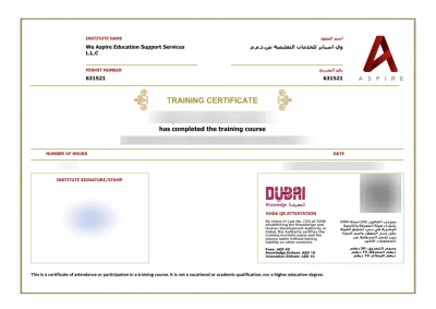 Customer Service 1 KDHA certificate preview
