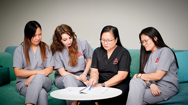 Nurses Learning in a table Nurses Learning in a table