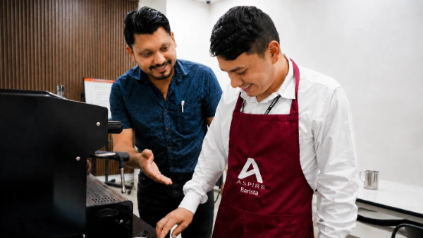 Teaching barista student