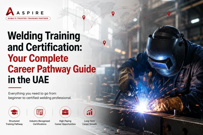 welder is welding in weaspire welding training welding career dubai